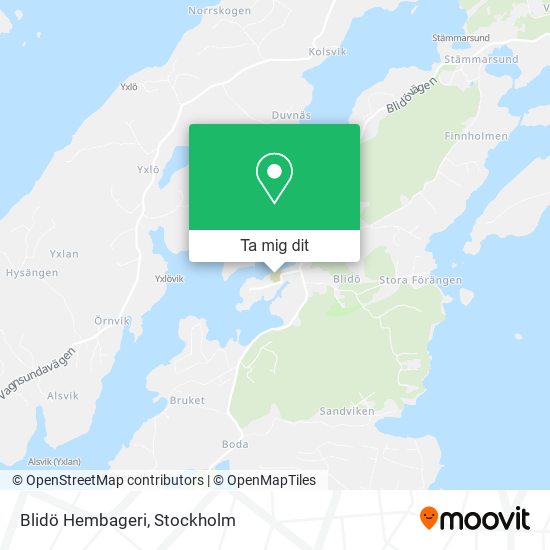 Blidö Hembageri karta