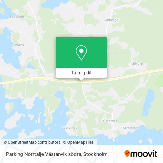 Parking Norrtälje Västanvik södra karta