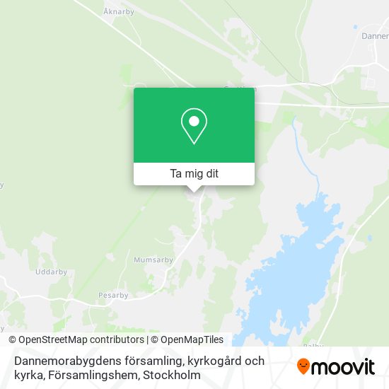 Dannemorabygdens församling, kyrkogård och kyrka, Församlingshem karta