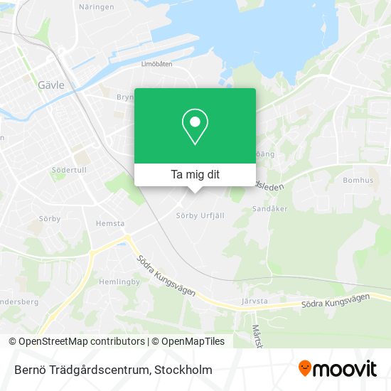 Bernö Trädgårdscentrum karta
