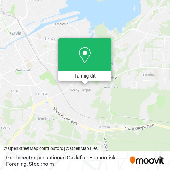 Producentorganisationen Gävlefisk Ekonomisk Förening karta