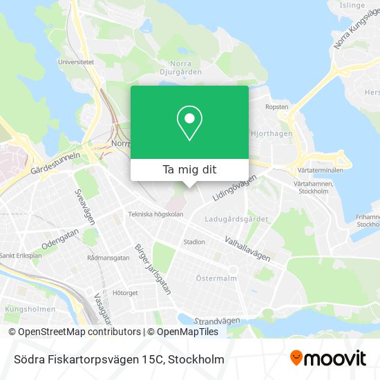 Södra Fiskartorpsvägen 15C karta