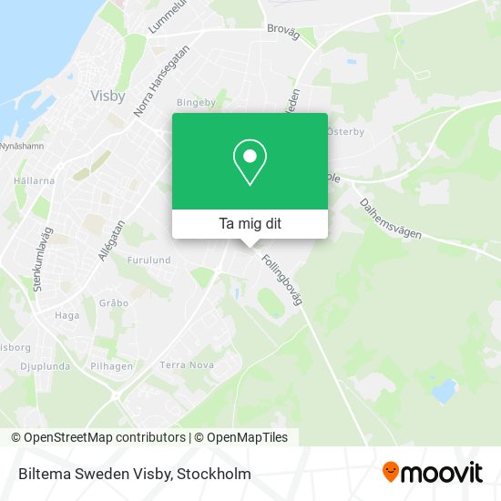 Biltema Sweden Visby karta