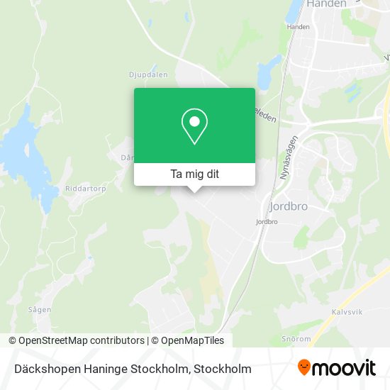 Däckshopen Haninge Stockholm karta