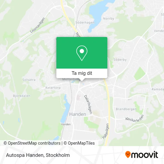 Autospa Handen karta