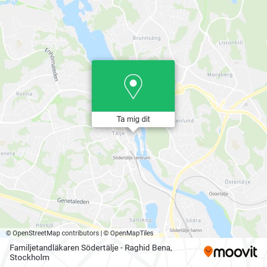 Familjetandläkaren Södertälje - Raghid Bena karta