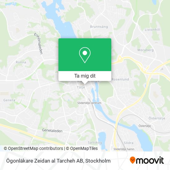 Ögonläkare Zeidan al Tarcheh AB karta