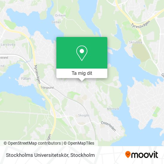 Stockholms Universitetskör karta