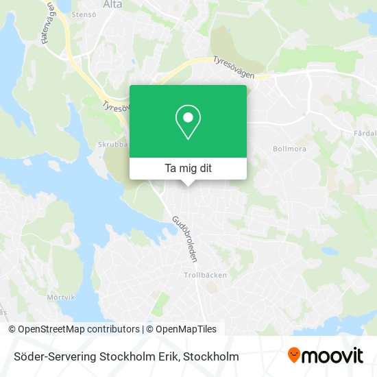 Söder-Servering Stockholm Erik karta