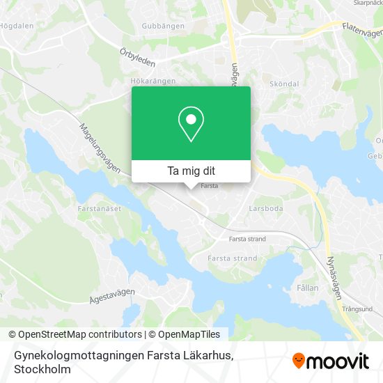 Gynekologmottagningen Farsta Läkarhus karta