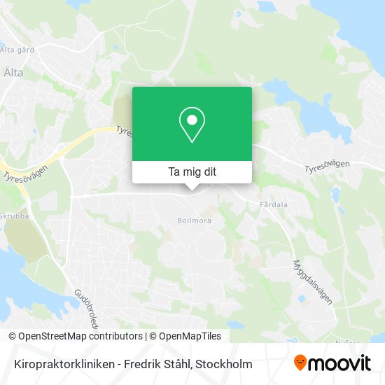 Kiropraktorkliniken - Fredrik Ståhl karta