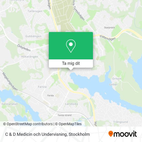 C & D Medicin och Undervisning karta