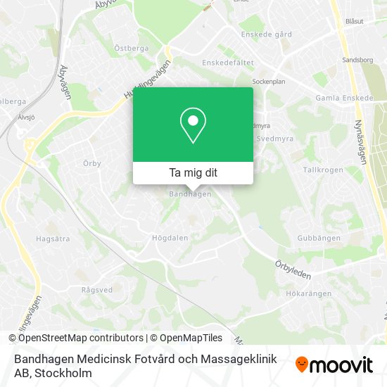 Bandhagen Medicinsk Fotvård och Massageklinik AB karta