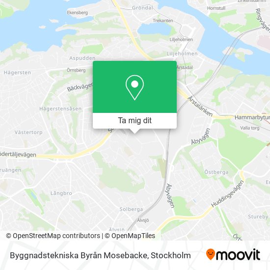 Byggnadstekniska Byrån Mosebacke karta