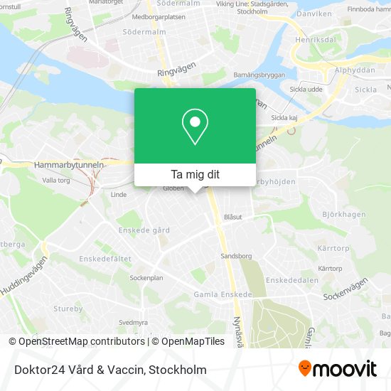 Doktor24 Vård & Vaccin karta