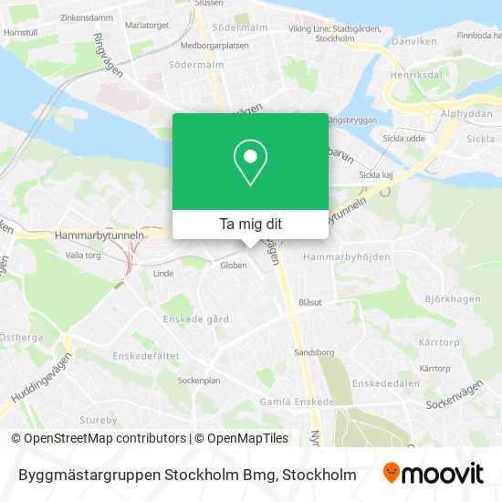 Byggmästargruppen Stockholm Bmg karta