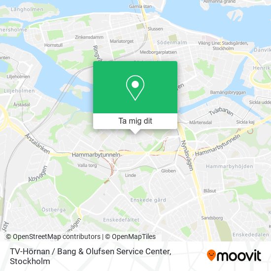TV-Hörnan / Bang & Olufsen Service Center karta