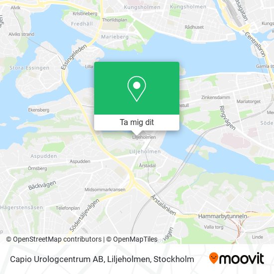 Capio Urologcentrum AB, Liljeholmen karta
