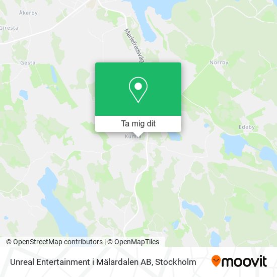 Unreal Entertainment i Mälardalen AB karta