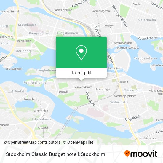 Stockholm Classic Budget hotell karta