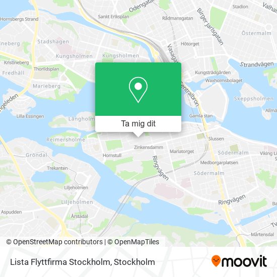 Lista Flyttfirma Stockholm karta