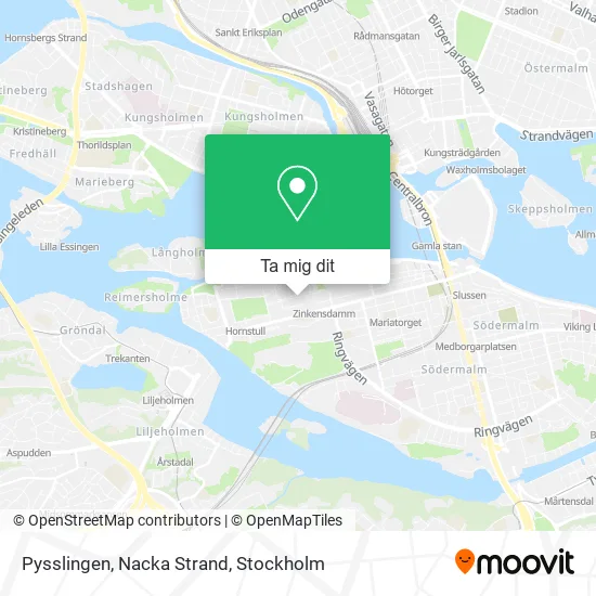 Pysslingen, Nacka Strand karta