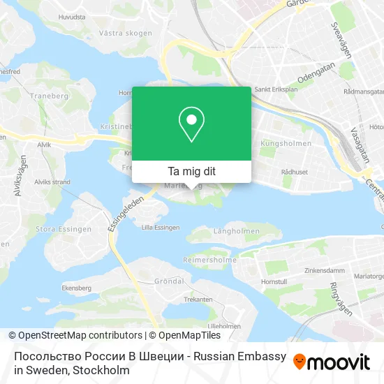 Посольство России В Швеции - Russian Embassy in Sweden karta