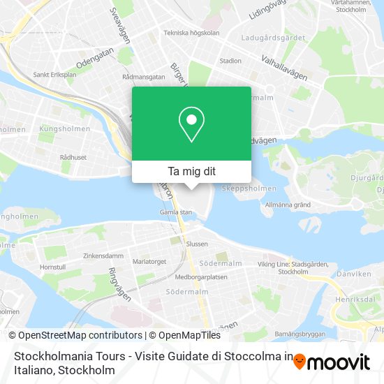 Stockholmania Tours - Visite Guidate di Stoccolma in Italiano karta