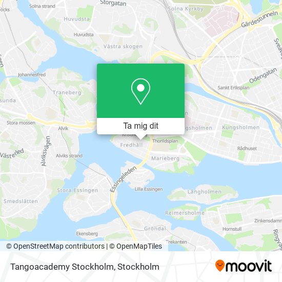 Tangoacademy Stockholm karta