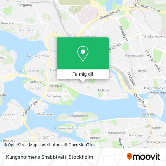 Kungsholmens Snabbtvätt karta