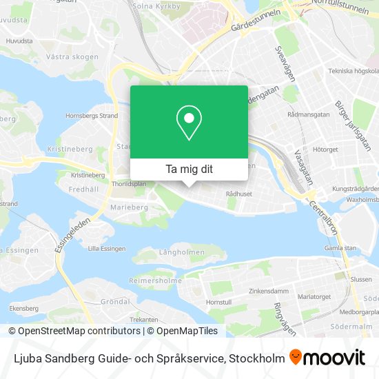 Ljuba Sandberg Guide- och Språkservice karta