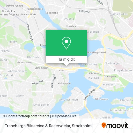 Tranebergs Bilservice & Reservdelar karta