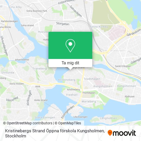 Kristinebergs Strand Öppna förskola Kungsholmen karta