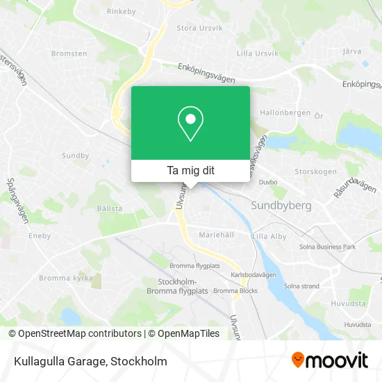 Kullagulla Garage karta