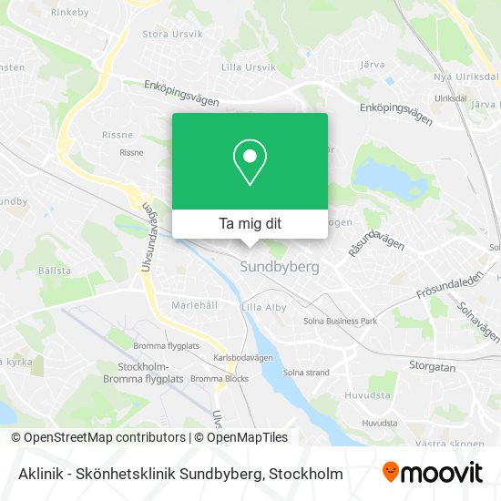 Aklinik - Skönhetsklinik Sundbyberg karta