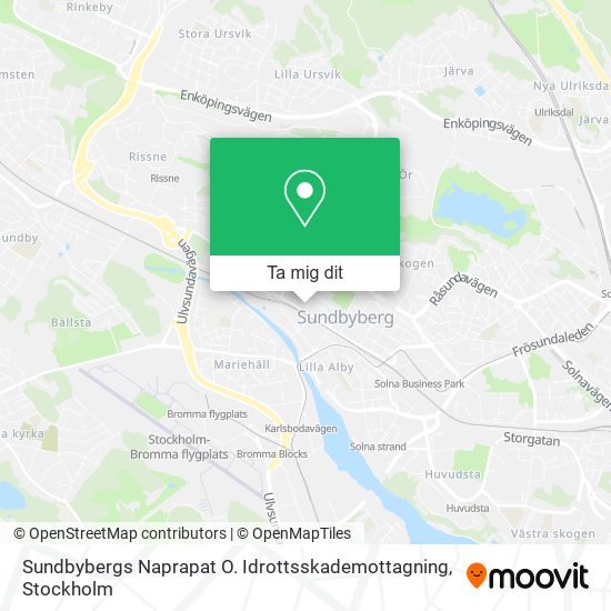 Sundbybergs Naprapat O. Idrottsskademottagning karta