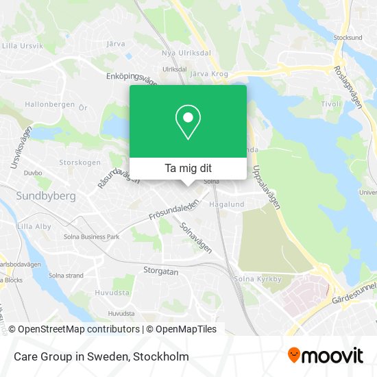Care Group in Sweden karta