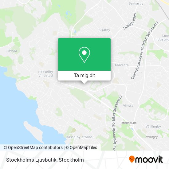 Stockholms Ljusbutik karta