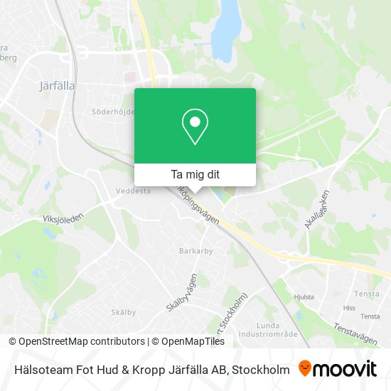 Hälsoteam Fot Hud & Kropp Järfälla AB karta