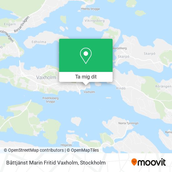 Båttjänst Marin Fritid Vaxholm karta