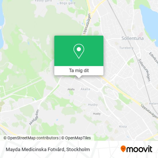 Mayda Medicinska Fotvård karta