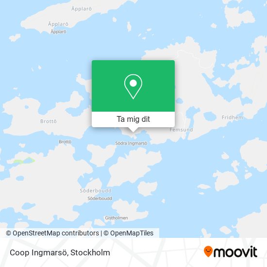 Coop Ingmarsö karta