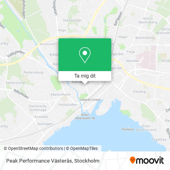 Peak Performance Västerås karta