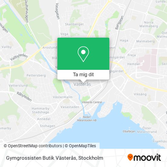 Gymgrossisten Butik Västerås karta