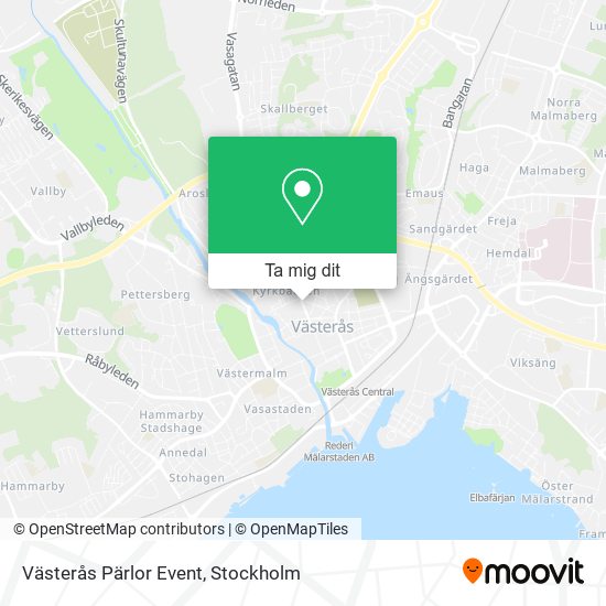 Västerås Pärlor Event karta