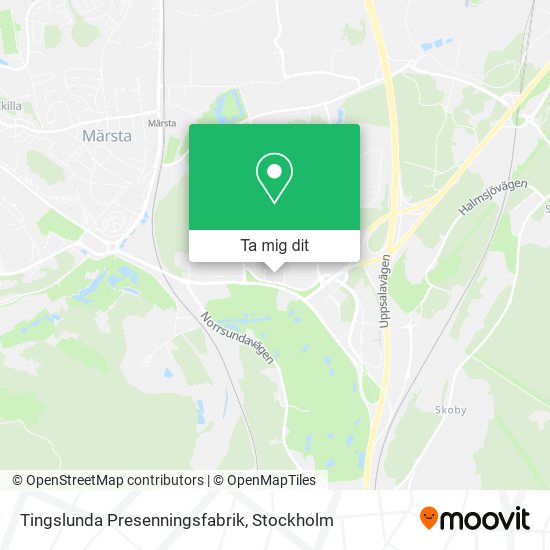 Tingslunda Presenningsfabrik karta