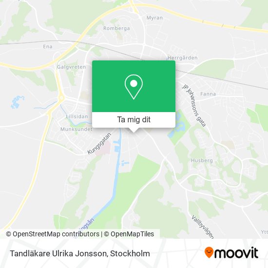 Tandläkare Ulrika Jonsson karta