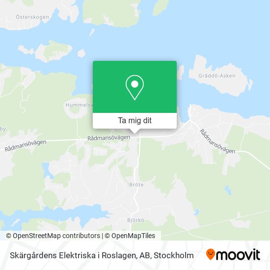 Skärgårdens Elektriska i Roslagen, AB karta