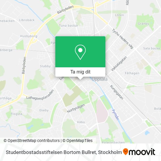 Studentbostadsstiftelsen Bortom Bullret karta