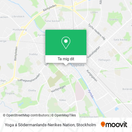 Yoga á Södermanlands-Nerikes Nation karta